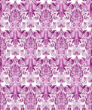 Vintage damasko sorunsuz arka plan. Çiçek motif desen.