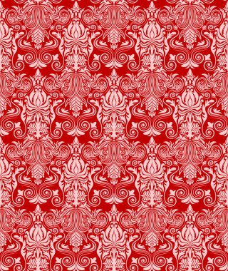 Vintage damasko sorunsuz arka plan. Çiçek motif desen.