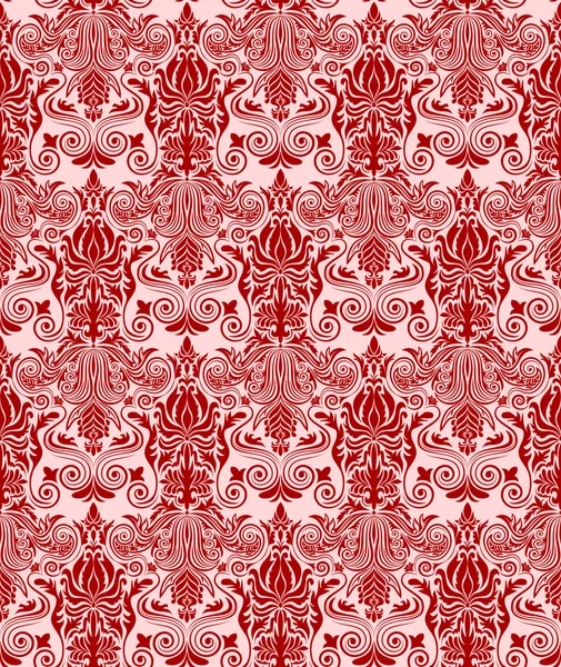 Vintage damassé fond sans couture. Motif floral motif . — Image vectorielle