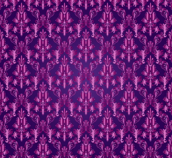 Vintage damassé fond sans couture. Motif floral motif . — Image vectorielle