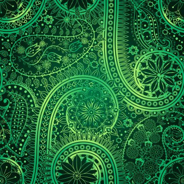 Vintage çiçek motifi etnik sorunsuz arka plan.