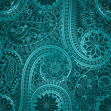 Vintage çiçek motifi etnik sorunsuz arka plan.