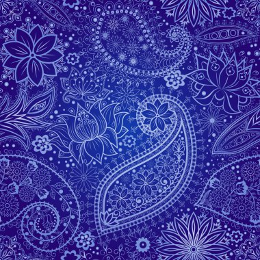 Vintage çiçek motifi etnik sorunsuz arka plan.