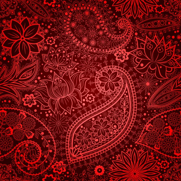 Vintage motivo floral étnico sin costuras fondo . — Vector de stock