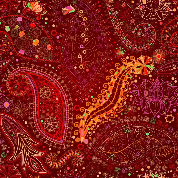 Vintage floralen Motiv ethnischen nahtlosen Hintergrund. — Stockvektor