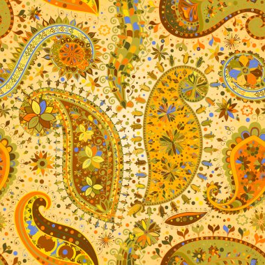 Vintage çiçek motifi etnik sorunsuz arka plan.