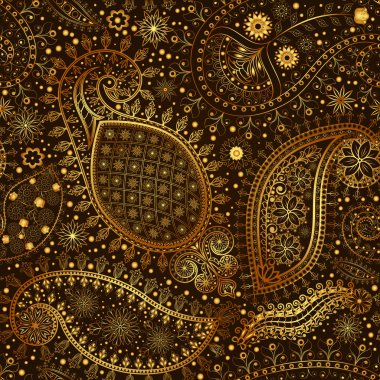 Vintage çiçek motifi etnik sorunsuz arka plan.