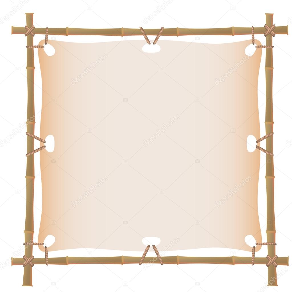 Old bamboo banner frame.