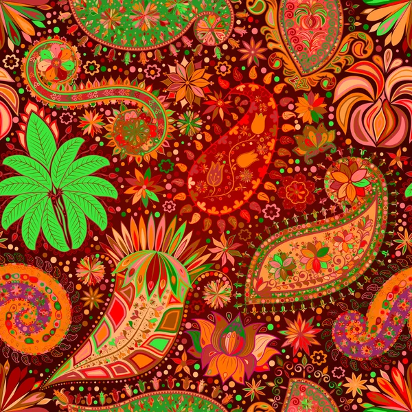 Vintage çiçek motifi etnik sorunsuz arka plan.