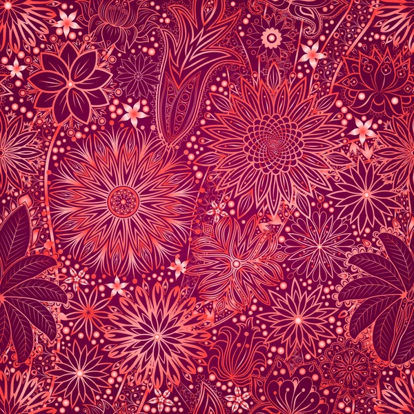 Vintage floralen Motiv ethnischen nahtlosen Hintergrund. — Stockvektor