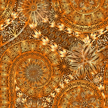 Vintage çiçek motifi etnik sorunsuz arka plan.