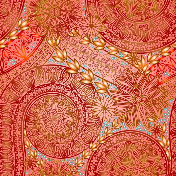 Vintage motivo floral étnico sin costuras fondo . — Vector de stock