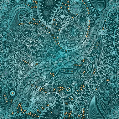 Vintage çiçek motifi etnik sorunsuz arka plan.