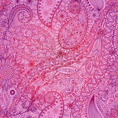 Vintage çiçek motifi etnik sorunsuz arka plan.