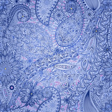 Vintage çiçek motifi etnik sorunsuz arka plan.