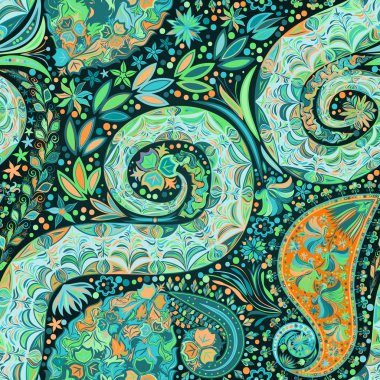 Vintage çiçek motifi etnik sorunsuz arka plan.