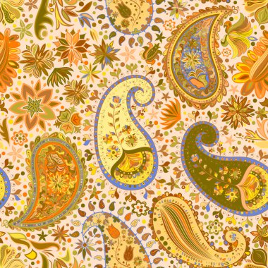 Vintage çiçek motifi etnik sorunsuz arka plan.