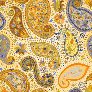 Vintage çiçek motifi etnik sorunsuz arka plan.