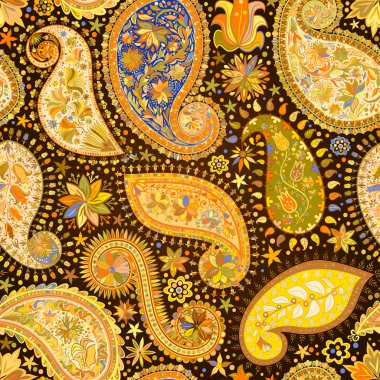 Vintage çiçek motifi etnik sorunsuz arka plan.