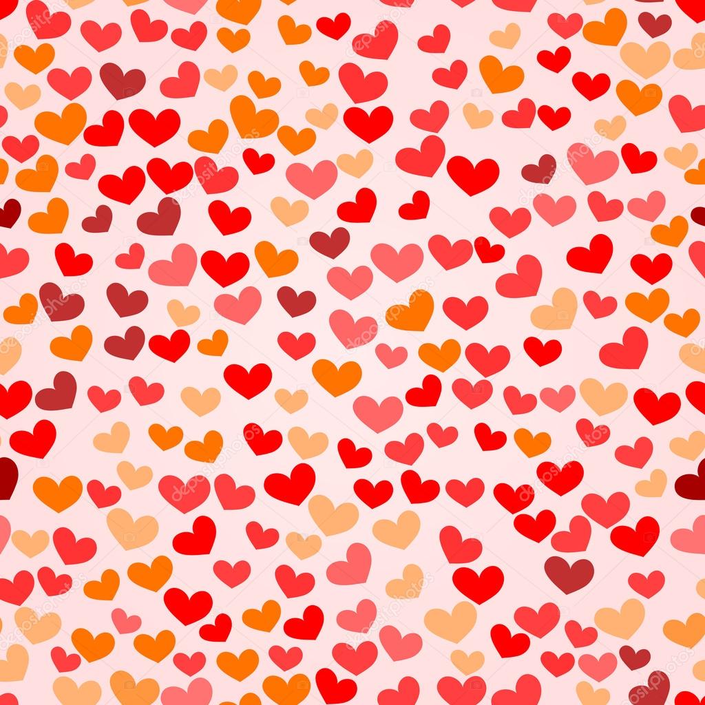 Valentine seamless background of hearts. 