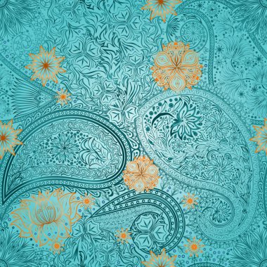 Vintage çiçek motifi etnik sorunsuz arka plan.