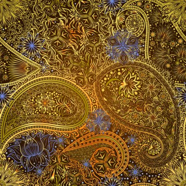 Vintage çiçek motifi etnik sorunsuz arka plan.