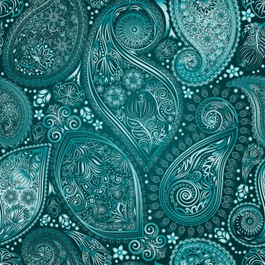 Paisley vintage çiçek motifi etnik sorunsuz arka plan.