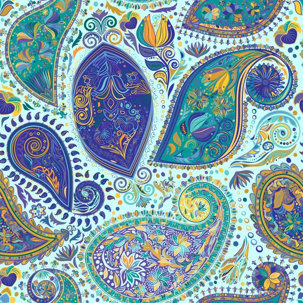 Paisley vintage floral motivo étnico sem costura fundo . Ilustração De Stock