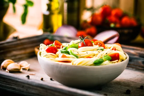 Pasta con olio d'oliva — Foto Stock