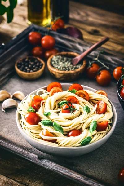 Pasta con olio d'oliva — Foto Stock