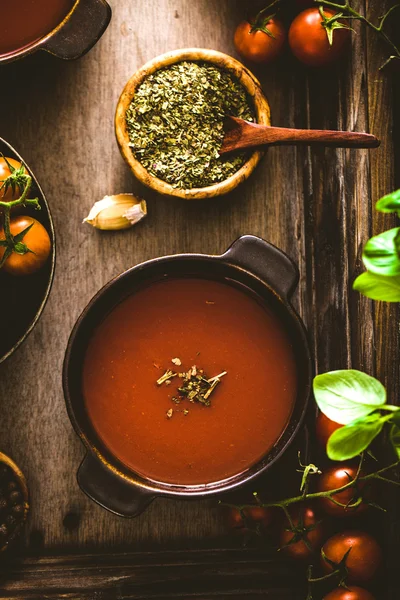 Supă de roșii de casă — Fotografie, imagine de stoc