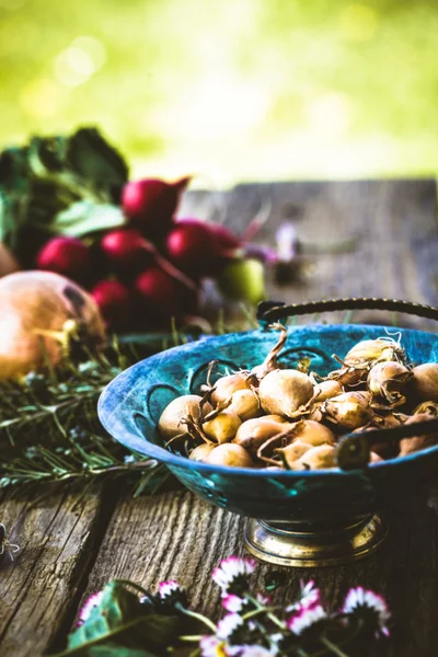 Groenten in de rustieke omgeving — Stockfoto