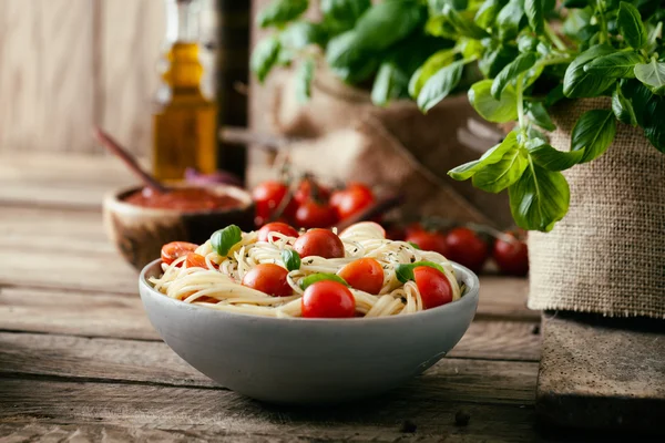 Pasta con olio d'oliva — Foto Stock