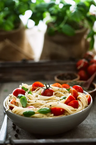 Pasta con olio d'oliva — Foto Stock