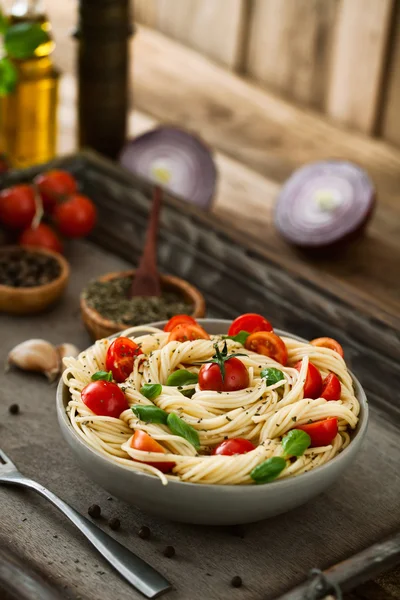 Pasta with olive oil — Stock Photo, Image