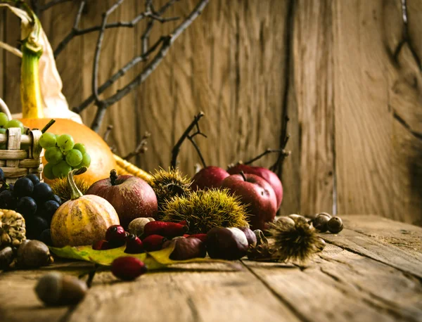 Hintergrund des Erntedankfestes im Herbst — Stockfoto