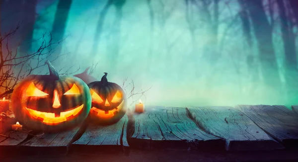 Diseño de Halloween con calabazas — Foto de Stock