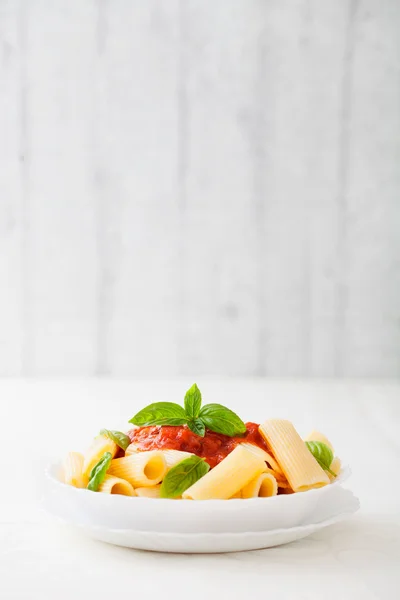 Pasta med tomatsås — Stockfoto