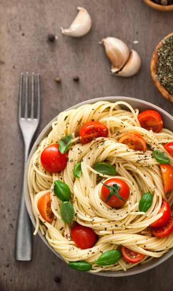 Pasta con olio d'oliva — Foto Stock