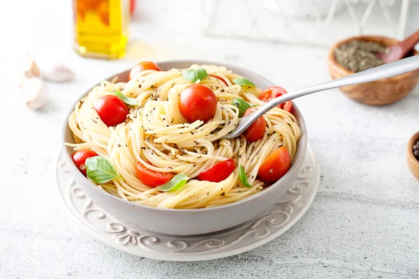 Pasta con olio d'oliva — Foto Stock