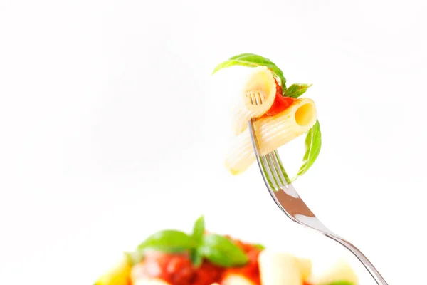 Nudeln mit Tomatensauce — Stockfoto