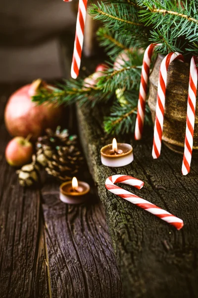 Rustieke decoratie van Kerstmis — Stockfoto