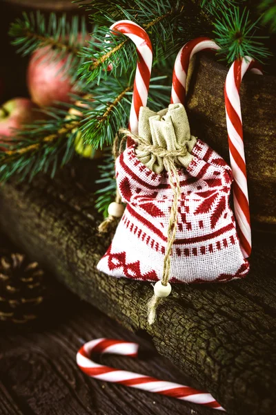 Decorazione rustica di Natale — Foto Stock