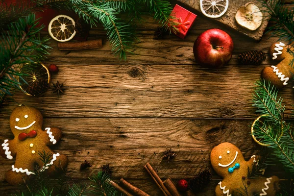 Christmas wooden background — Stock Photo, Image