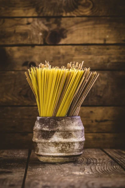 Pasta with ingredients — Stock Photo, Image