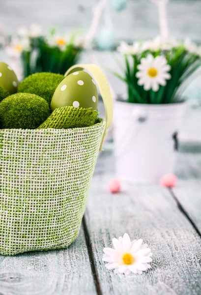 Table de Pâques dans un style rustique vintage — Photo