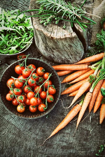 Produtos hortícolas biológicos frescos — Fotografia de Stock