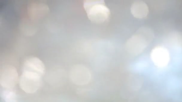 떨어지는 bokeh 조명-화이트의 최 면과 화려한 추상 애니메이션 및 노란 불빛에 화려한 배경-60 fps-빛나는 애니메이션 감속 및 중지-무지개 색. — 비디오