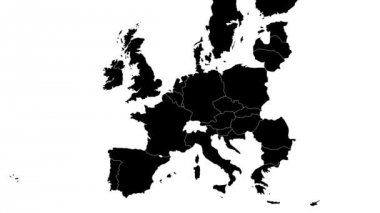 Brexit - Birleşik Krallık silme sonra 2016 Avrupa Birliği harita gösteren animasyonlu harita'nın Haziran'ın referandum.