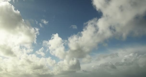Načasování Bílého Kumulu Zakrývalo Oblohu Přírodní Barvy Video Záběry — Stock video